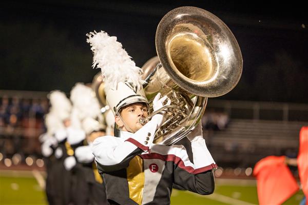 Franklin High band members perform